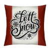 Ulloord Red Christmas pillow Covers Farmhouse Christmas Decorations Winter Holiday Decor Throw Cushion Case for Home Couch