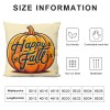 Ulloord  Pumpkin Halloween Throw pillow Cover Farmhouse Autumn Cushion Case for Sofa Couch Linen