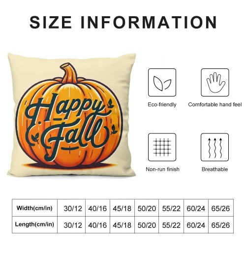 Ulloord  Pumpkin Halloween Throw pillow Cover Farmhouse Autumn Cushion Case for Sofa Couch Linen