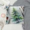 Ulloord Watercolor Christmas Throw pillow Cover Cushion Case for Home Decor Sofa Couch Linen Farmhouse Christmas Decorations