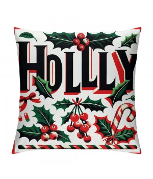 Ulloord Christmas pillow Covers Farmhouse Christmas Decorations Wreath Holiday Decor Throw Cushion Case for Home Couch