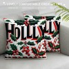 Ulloord Christmas pillow Covers Farmhouse Christmas Decorations Wreath Holiday Decor Throw Cushion Case for Home Couch