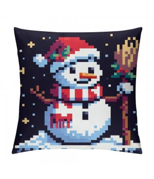 Ulloord Christmas pillow Covers Farmhouse Christmas Decorations Truck Snowman Winter Holiday Decor Throw Cushion Case for Home Couch