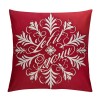 Ulloord Red Christmas pillow Covers Farmhouse Christmas Decorations Merry Christmas Winter Holiday Decor Throw Cushion Case for Home Couch