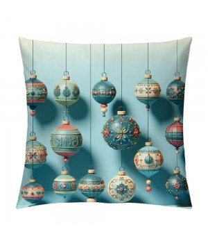 Ulloord  Blue Christmas pillow Covers Farmhouse Christmas Decorations Merry Christmas FA La La Winter Holiday Decor Throw Cushion Case for Home Couch