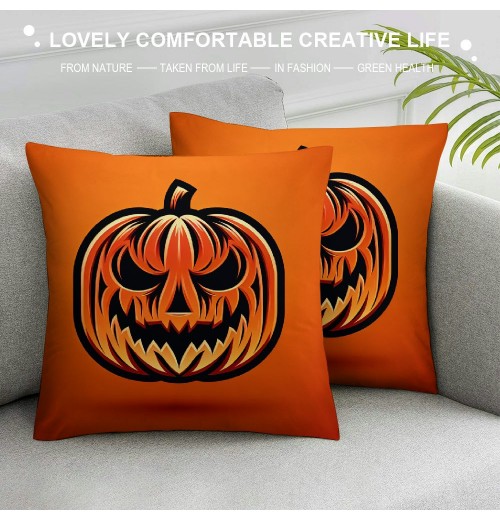 Ulloord Halloween Decor pillow Covers Halloween Decorations Farmhouse Saying Orange Black Outdoor Fall pillows Decorative Throw Cushion Case for Home Couch