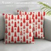 Ulloord Red Christmas pillow Covers Farmhouse Christmas Decorations Merry Christmas Tree Winter Holiday Decor Throw Cushion Case for Home Couch