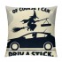 Ulloord Halloween Saying Throw pillow Cover Cushion Case for Sofa Couch, (, , , Witch)