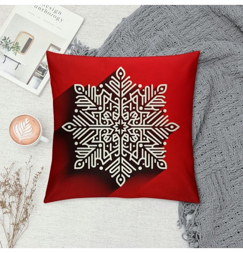 Ulloord Red White Soft Christmas pillow Covers Farmhouse Christmas Decorations Merry Christmas Winter Holiday Decor for Home Couch