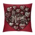 Ulloord  Valentines Day Throw pillow Covers , Love Heart Spring Farmhouse Holiday Red Cushion Case for Home Sofa Couch Decoration