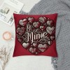 Ulloord  Valentines Day Throw pillow Covers , Love Heart Spring Farmhouse Holiday Red Cushion Case for Home Sofa Couch Decoration