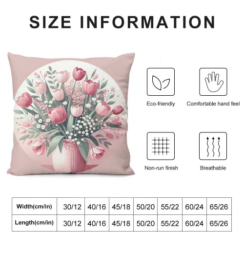 Ulloord  Spring pillow Covers Decorations Pink Throw pillowcase for Home Couch Decor