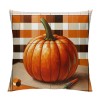 Ulloord Fall Decor pillow Covers Thanksgiving Farmhouse Decorations Dot Orange Pumpkin Throw Cushion Case for Home Couch