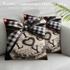 Ulloord Valentines Day Throw pillow Covers, Spring Farmhouse Holiday Red Gray Cushion Case for Home Sofa Couch Decoration