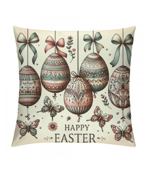 Ulloord Easter pillow Covers Eggs Throw pillows Decorative Spring Home Decor for Sofa