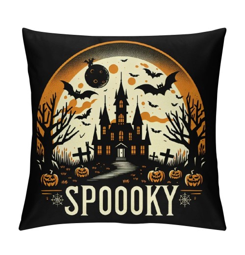 Ulloord Halloween Decor pillow Covers Halloween Decorations Farmhouse Saying Orange Black Outdoor Fall pillows Decorative Throw Cushion Case for Home Couch