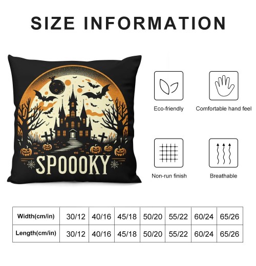 Ulloord Halloween Decor pillow Covers Halloween Decorations Farmhouse Saying Orange Black Outdoor Fall pillows Decorative Throw Cushion Case for Home Couch