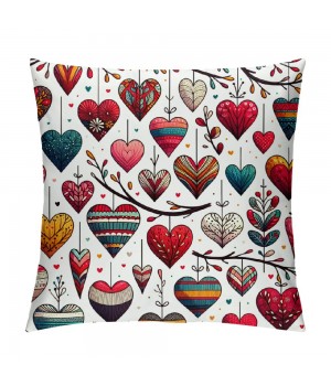 Ulloord Valentines Day Throw pillow Covers , Red Black Love Spring Farmhouse Holiday Cushion Case for Home Sofa Couch Decoration