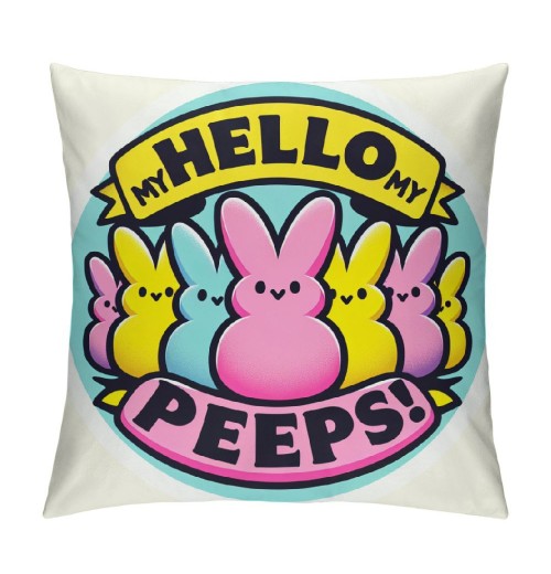 Ulloord Easter pillow Covers Easter Decorations for Home Bunny Hello pillows Easter Decorative Throw pillows Spring Easter Farmhouse Decor