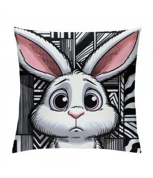 Ulloord  Easter pillow Covers Easter Decorations for Spring Farmhouse pillows Easter Decorative Throw pillows Buffalo Plaid Bunny Eggs Throw Cushion Case for Home Decor