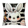 Ulloord Easter pillow Covers, Decorative Easter Bunny Eggs pillow Covers Spring Decorations for Living Room Sofa Couch Bed Patio Indoor Outdoor Home Decor