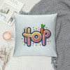 Ulloord Welcome Throw pillow Covers Colorful Easter Bunny Eggs Farmhouse Decorative pillow Cases for Sofa Couch Porch