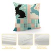 Ulloord pillow Covers, Rabbits Bunny Buffalo Plaid Striped Truck Egg Farmhouse Decorative Throw pillowcases for Home Sofa Couch Decoration (Blue)