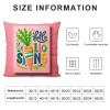 Ulloord pillow Covers, Bunny Trail Striped Truck Farmhouse Decorative Throw pillowcases for Home Sofa Couch Decoration (Pink) 