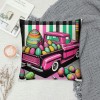 Ulloord  Easter pillow Covers Easter Decorations for Spring Farmhouse pillows Easter Decorative Throw pillows Buffalo Plaid Bunny Eggs Throw Cushion Case for Home Decor