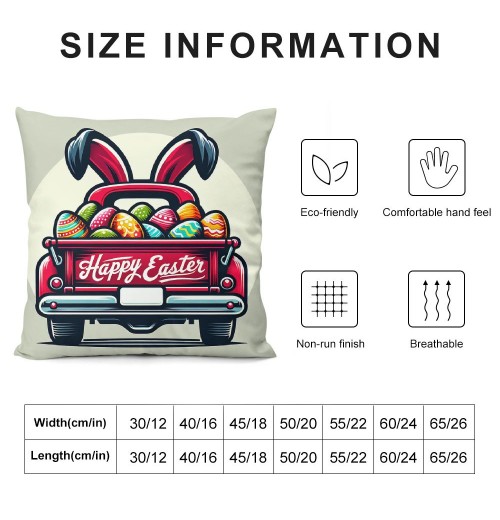 Ulloord Easter pillow Covers Easter Decorations for Home Bunny Truck Hello pillows Easter Decorative Throw pillows Spring Easter Farmhouse Decor