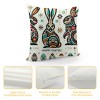 Ulloord pillow Covers, Bunny Striped Truck Farmhouse Decorative Throw pillowcases for Home Sofa Couch Decoration (Pink)