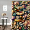 Shangniulu Botanical Shower Curtain, Abstract Mushrooms and Branches Colorful Woodland Life Design,  Fabric Bathroom Decor Set with Hooks