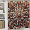 Shangniulu Boho Shower Curtain, Abstract Flowers Tender Colors,  Fabric Bathroom Decor with Hooks