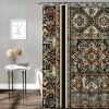 Shangniulu Shower Curtain, Concept Ethnic Ornaments Cultural Inspirations,  Fabric Bathroom Decor Set with Hooks