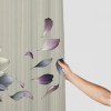 Shangniulu Flower Shower Curtain, Abstract Themed Modern Futuristic Image with Water Like Colored Artwork Print,  Fabric Bathroom Decor Set with Hooks