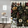 Shangniulu Floral Eucalyptus Shower Curtain, Colorful Blossomy Meadow Wild Flowers Botanical Themed,  Fabric Bathroom Decor Set with Hooks