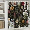 Shangniulu Floral Eucalyptus Shower Curtain, Colorful Blossomy Meadow Wild Flowers Botanical Themed,  Fabric Bathroom Decor Set with Hooks