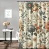 Shangniulu Shower Curtain, Minimal Flowers in Pastel Color Palette ,  Fabric Bathroom Decor Set with Hooks