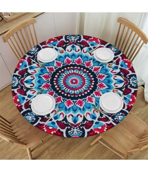 Shangniulu Round Table cover, Pattern Decorative Style, Great for Buffet Tables, Parties, Holiday Dinners and More