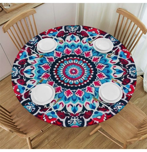 Shangniulu Round Table cover, Pattern Decorative Style, Great for Buffet Tables, Parties, Holiday Dinners and More