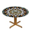 Shangniulu Boho Style Round Table cover, Colors Beautiful Butterfly Floral, Great for Buffet Tables, Parties, Holiday Dinners and More