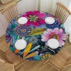 Shangniulu Boho Round Table cover, Bohemian Colorful Flowers Botanical, Suitable for Wedding Party Polyester Reception Banquet Event Kitchen Dining