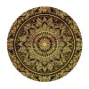 Shangniulu Round Table with Elastic Edge, Ornamental Traditional Graphic Artwork, Suitable for Restaurant Kitchen Parties