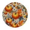 Shangniulu  Round Table Fitted Table Cover with Elastic Edged Pumpkin Leaves Pattern Waterproof Table  for Party Kitchen Dining Indoor Outdoor Table