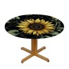 Shangniulu  Round Table Fitted Table Cover with Elastic Edged Geometry Summer Sunflower Waterproof Table  for Party Kitchen Dining Indoor Outdoor Table