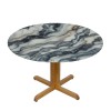 Shangniulu  Round Table Fitted Table Cover with Elastic Edged Marble Texture Stone Break Waterproof Table  for Party Kitchen Dining Indoor Outdoor Table