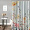 Shangniulu Beautiful Floral Shower Curtain for Your Bathroom - A Stylish Curtain That Fits Perfect to Every Bath Decor - Ideal to Brighten Up Your Cute Botanical Bathroom at Home with Plants