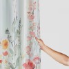 Shangniulu Beautiful Floral Shower Curtain for Your Bathroom - A Stylish Curtain That Fits Perfect to Every Bath Decor - Ideal to Brighten Up Your Cute Botanical Bathroom at Home with Plants