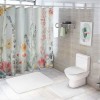 Shangniulu Beautiful Floral Shower Curtain for Your Bathroom - A Stylish Curtain That Fits Perfect to Every Bath Decor - Ideal to Brighten Up Your Cute Botanical Bathroom at Home with Plants