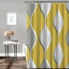 Shangniulu Gray Yellow Fabric Shower Curtain Waterproof Design and Polyester, Quick-Drying, Weighted Hem, Shower Curtains Set for Bathroom, Durable and Washable with Hooks